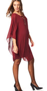 BORDEAUX CHIFFON TUNIKA/KJOLE