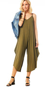 KHAKI BAGGY JUMPSUIT MED TYNDE STROPPER